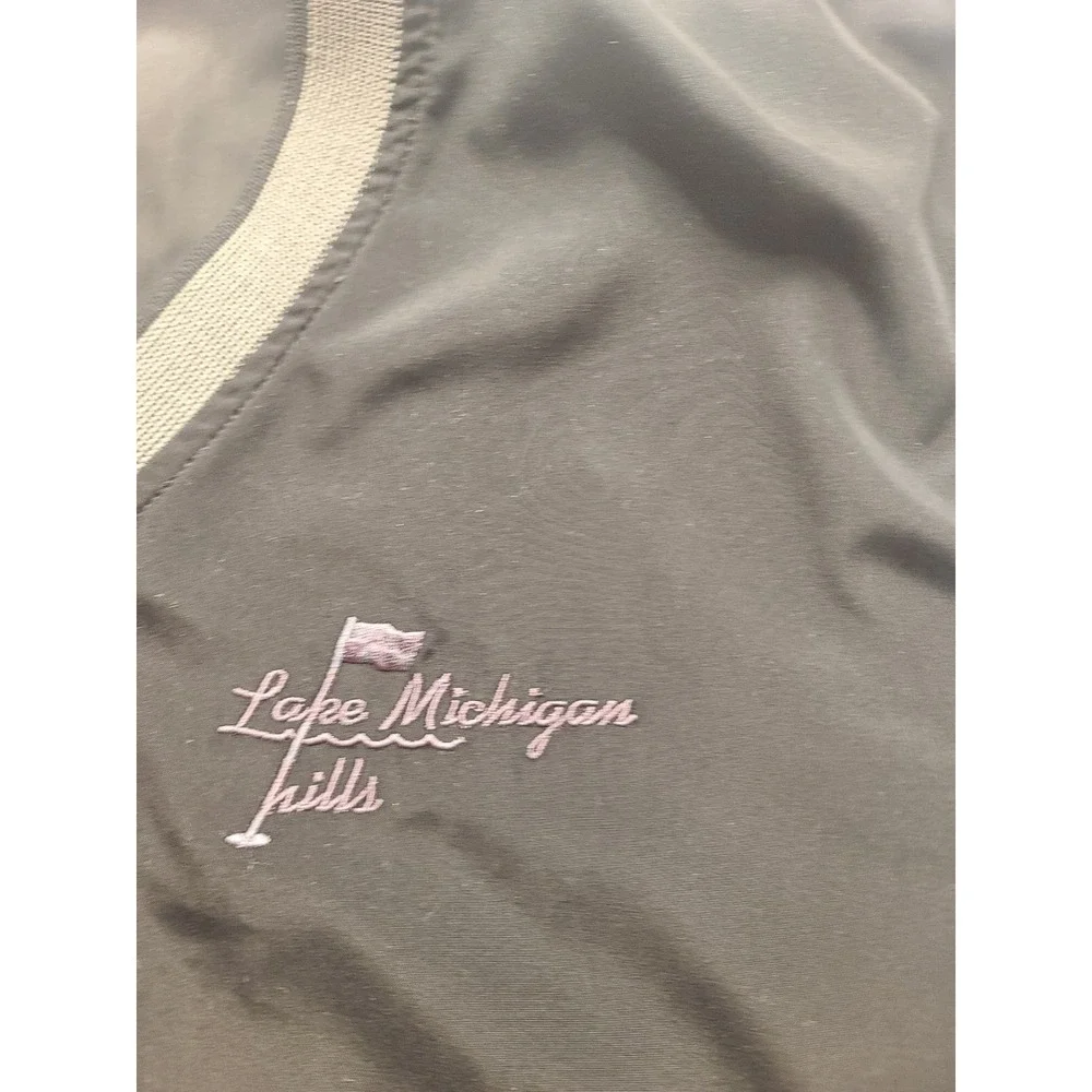 Ashworth Weather‎ Systems Golf Vest Men's L Black Lake Michigan Hills Windshirt